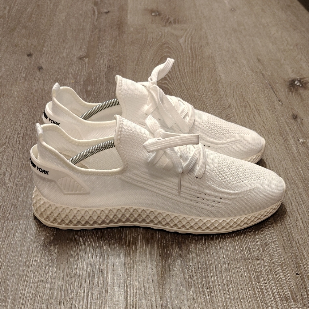 White PONY Casual Laced Slip-ons Sz 12